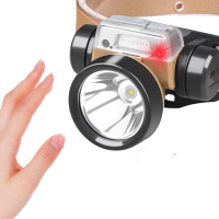 BIKIGHT XPE+COB LED sensorhoofdlamp met USB Type C lading, 5 verlichtingsmodi en wit en rood licht voor kamperen, wandel