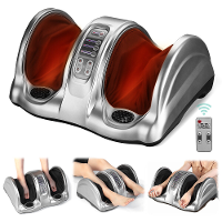 Binecer 8802S Voetmassager met Shiatsu Guasha Kneedbeen met Optionele 140°F Verwarming en 4 Modi 3 Intensiteiten Kuitmas