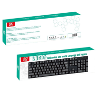 BIOJEE K1800 104 toetsen USB bekabelde toetsenbord Minor Languages indeling voor PC Game Office