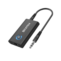 BlitzMax BT05 Zender Ontvanger bluetooth V5.2 Apt Adaptive Low Latency HiFi Geluid Dual Link Koppeling 2 in 1 Audio Mini