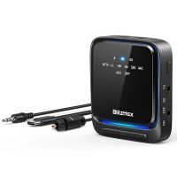 BlitzMax BT06 Zender Ontvanger Bluetooth V5.2 Apt Adaptive Low Latency HiFi Sound Dual Link Pairing 2 in 1 Audio Mini Dr