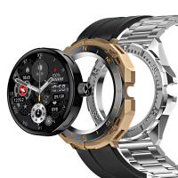 BlitzWolf® BW AT3 390*390px HD Scherm Dual bluetooth Hartslag Bloeddruk SpO2 Monitor Smart Horloge met Shell Vervanging