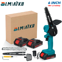 BLMIATKO 88VF 6 Inch Snoerloze Elektrische Kettingzaag 3000W Eénhandige Handzaag Tuin Zagen Houtsnijder