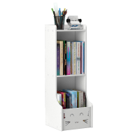 Boekenplank Prentenboek Boekenkast Vloer Opbergrek Smile Cartoon 80cm voor kinderen in de woonkamer
