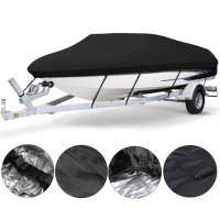 Bootshoes Barco van 11 22ft, anti UV waterdicht zwaar 210D marine beschermhoes, trailerbare canvas bootaccessoires.