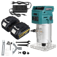 BRAVOBRO Draadloze Elektrische Trimmer Houtbewerking 1280W Hout Router Machine 1/4In Houtsnijwerk Frezen Snijgereedschap