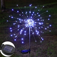 Buiten Solarlampen 90/120/150LEDs Solar Vuurwerk Lamp Tuindecoratie Buiten Gazonverlichting Nieuwjaarskerstlampen