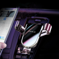 Cafele Metalen Gehard Glas Dubbele Driehoek Zwaartekracht Luchtafvoer Auto Telefoon Mount Auto Telefoon Houder Voor 4.5 