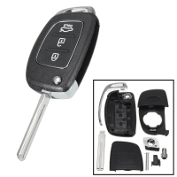 Car Remote Key Case Fob 3 Button Flip Key Shell Links Vouwen voor Hyundai Santa Fe 13 14 PG180A