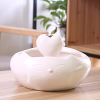 Cat Ear Design 2500ml Porselein Automatische circulerende waterdispenser Voerbak Water Leuke fontein Drinkbakken voor hu