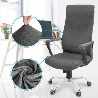 CAVEEN Elastische Bureaustoel Cover Universele Stof Computer Roterende Stoel Rits Protector Stretch Fauteuil Zetel Hoes