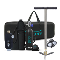 CHIKADIV C400 1 Liter Mini Duikuitrusting 6 stks/set Draagbare Duikuitrusting Opblaasbare Duikcilinder 15 20 Minuten Ond