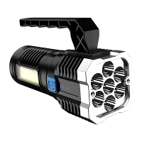 COB 7 LED High Power LED Zaklamp Krachtige Oplaadbare Zaklamp Handheld Draagbare Buitenlamp Ingebouwde Batterij