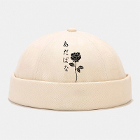 Collrown Unisex Polyester Katoen Roze Print Match Brimless Beanie Landlord Cap Skull Cap
