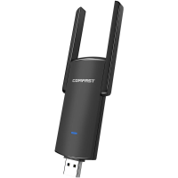 Comfast WiFi ontvanger Netwerkkaart USB Wifi adapter 1300Mbps RTL8812BU Dual Band 2.4GHz / 5.8GHz voor pc Zwart Ethernet
