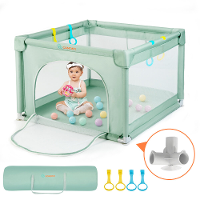 Comomy 150/300D 90X90cm Play Yard Activity Center Gate met ademend mesh voor binnen en buiten.