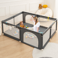 Comomy Stevige Veiligheids Speelhek Speelbox met Zacht Ademend Gaas Speelcentrum