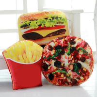 Creatieve Squishy 3D Pizza Cola Aardappel Hamburger Chips Kussens Eten Kussen Verjaardag Cadeau Truc Toys