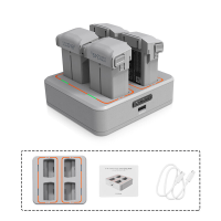CYNOVA Vierweg oplaadhub Oplader Butler voedingsstation voor DJI Mini 3 RC Drone Quadcopter