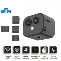 D3 HD Mini Draadloze WiFi Dual Camera Mobiele Telefoon Draadloze Netwerkcamera Op Afstand Tweewegs Intercommonitoring Ca