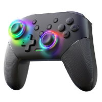 DATA FROG Wireless Programmable Switch Pro Controller with 6 Axis Gyro Sensor Turbo Function 9 LED Lights for Switch/Swi