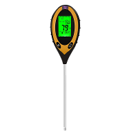 Digitale 4 in 1 Bodem PH meter Vochtmonitor Temperatuur Zonlichttester voor Tuinieren Planten Landbouw met Zwarte Lichte