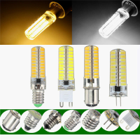 Dimbaar E11 E12 E14 E17 G4 G9 BA15D 2,5W LED maïskolven Warm Pure Wit Siliconen Gloeilamp AC110V