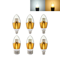 Dimbaar E27 E14 E12 7W 60 SMD 3014 LED Puur Wit Warm Wit Kaars Lamp Bulb AC110V