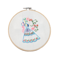 DIY Borduurset Kleine Meisje Zeemeermin Leeuw Kruissteek Serie met Frame voor Beginner Borduurpakketten Kunst Ambachten
