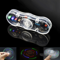 DIY Electronic POV Rotate Fingertip Gyro Soldeerkit Colorful LED Elektronisch trainingsonderdeel