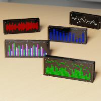DIY LED Muziekspectrumdisplaykit 16x32 Ritmelichten Klok Temperatuur 8 Soorten Spectrummodus SMD Soldeerproject