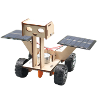 DIY Zonne Lunar Rover Auto Educatieve Speelgoed Houten Kit Zonne Energie Aangedreven Kinderen Studenten Kinderen Wetensc