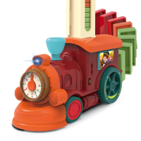 Domino Trein Automatische Auto Speelgoedset Jongens Meisjes Elektrische Creatieve Spellen Blokken Educatief Speelgoed Ki