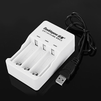 Doublepow U03 3 Slot USB 1.2V Ni MH Ni Cd AA AAA oplaadbare batterijoplader