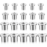 Dowelpennenzendstekkers van gelegeerd staal 20 stuks 1/4 inch zilver Duurzaam Makkelijk te gebruiken voor nauwkeurige ho