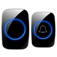 Draadloze deurbel GEEN batterij Waterdicht EU stekker LED licht 300M Lange afstand Smart 433MHz