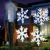 Draagbare 6 W USB 12 Colorful Patronen 6 LED roterende zaklamp Halloween Christmas Party Bar Decor