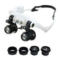 Draagbare koplamploep met 10X 15X 20X 25X vergroting en LED verlichting voor dubbel oog reparatie en vergroting