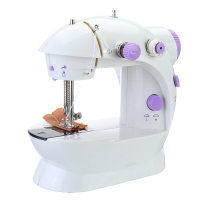 Draagbare naaimachine Mini met lampdraadsnijder Uitschuiftafel Elektrische naaimachines DIY borduurmachine