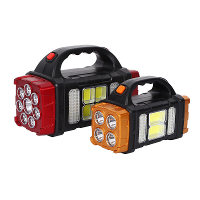 Draagbare zonne LED zaklamp met COB werklichten, oplaadbaar via USB, draagbaar kampeerlicht met 4 verlichtingsmodi, krac