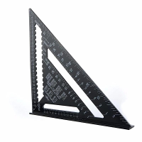 Driehoekshoekliniaal 7/12 inch metrische aluminiumlegering hoekgradenboog Driehoekige meetliniaal Houtbewerkings snelvie