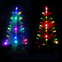 Driekleurige/Kleurrijke Rechte blad Kerstboom Standaard/Muziekversie DIY Elektronische Kits