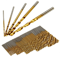 Drillpro 50 stuks 1/1.5/2/2.5/3 Mm HSS Titanium Gecoate Twist Boorbits Hoog Snelheidsstaal Boorbits Set