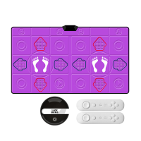 Dual Player Bedrade Dansmat Pad Computer TV Afslanken Dansdeken met Twee Somatosensorische Gamepad Gekleurde Lichten Ver