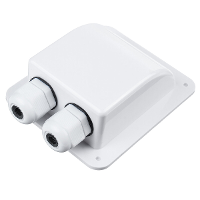 Dubbele dak kabelinvoer gland box zonnepaneel voor RV caravan boot van wit