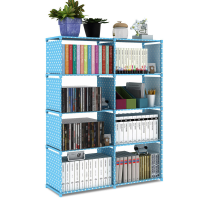 Dubbele Rij Boekenplank Eenvoudige Vloer Plank kinderen Boekenkast Student Boekenkast Multi Layer Versterkte Opbergkast