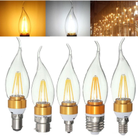 E27 E14 E12 B22 B15 4W Glod Trek Tail Gloeiende Gloeilamp van de Kaars Non dimbare 110V