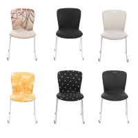 Elastische hoes voor bureaustoel Wasbare computerstoelbeschermer Stretch fauteuil Eetkamerstoel Hoes Hoes voor thuiskant