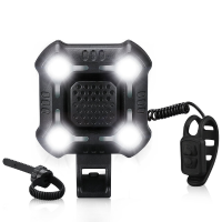 Elecpow Bicycle Horn Headlights Waterproof USB Charging Night Riding Strong Bike Light 140dB 6 Volume Security Alarm Bik