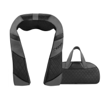 Elektrische nekmassager, rug  en schoudermassagers met warmte, diepe 3D kneedkussen en draagbaar shiatsu massagekussen v